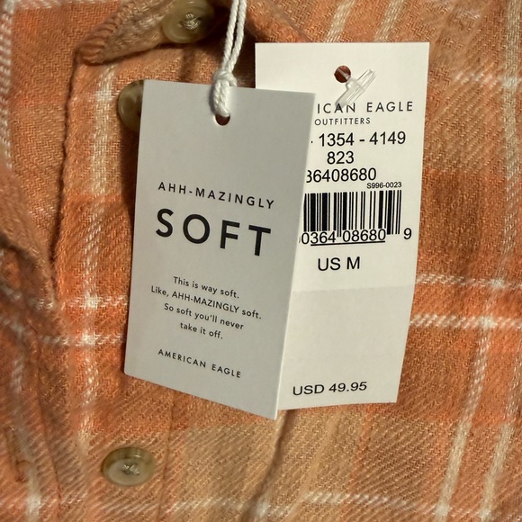 American Eagle Outfitters Plaid Soft
Flannel Shirt NWT - Picture 7 of 7